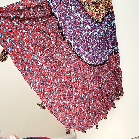 RARE! Bhanuni by Jyoti Anthropologie Marala Multicolor Tier Maxi Dress - Picture 7 of 12